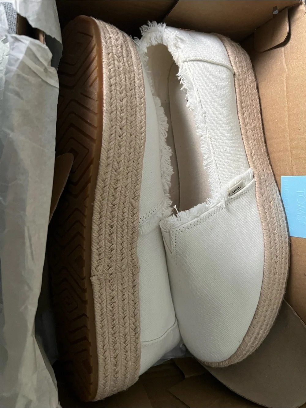 TOMS Women's Valencia Platform Espadrille, Textile Upper, OrthoLite Insole